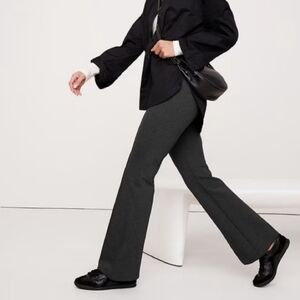 Banana Republic Flare Everywhere Ponte Pull-On Pants Grey Medium Tall